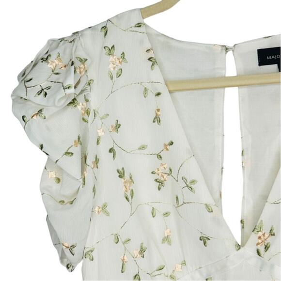 Majorelle Mikey Romper White with Floral Embroidery – Size Small - Picture 4 of 8